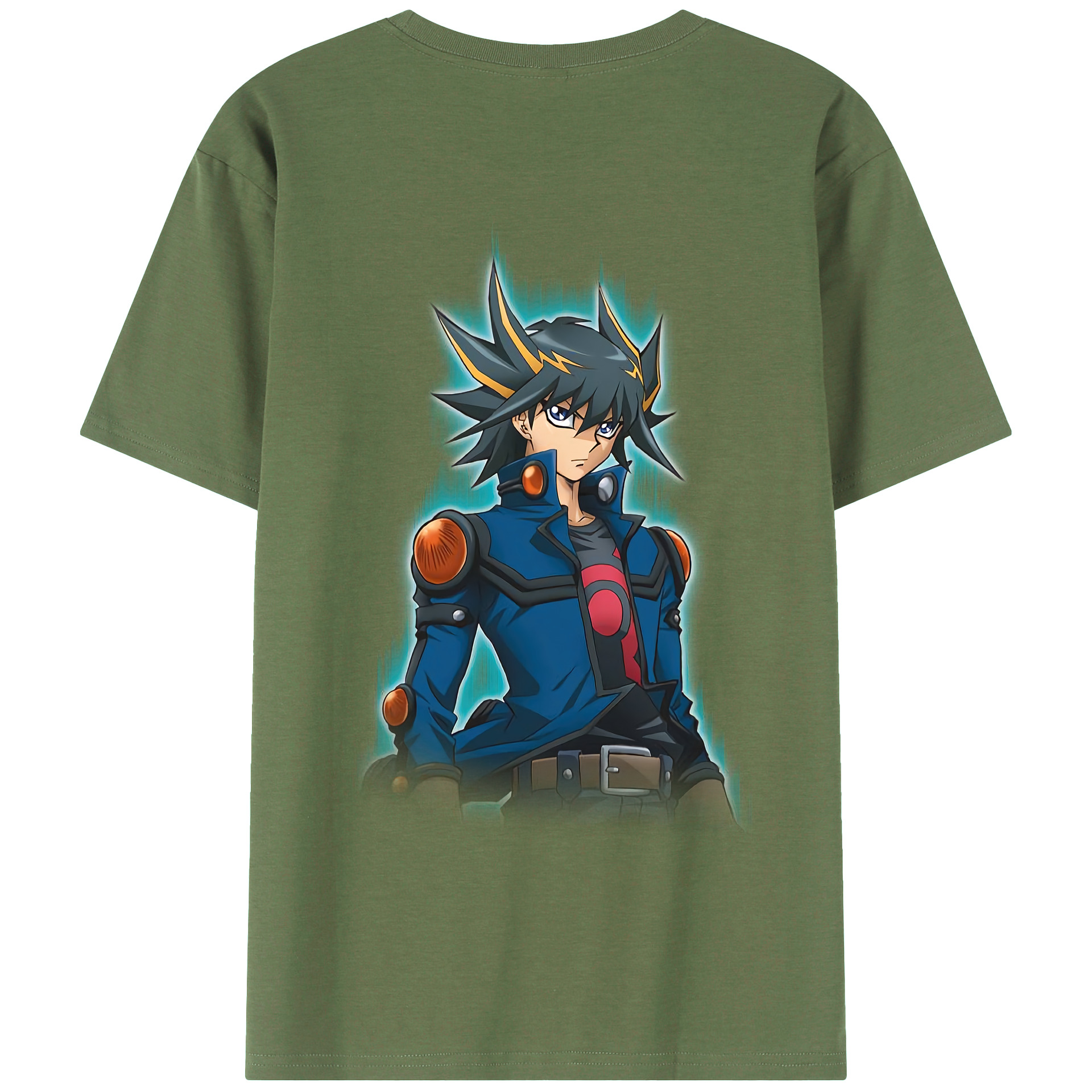 （画像用） 遊☆戯☆王 Yu-Gi-Oh! 綿100％ メンズ半袖Tシャツ（バックプリント） 通気性
